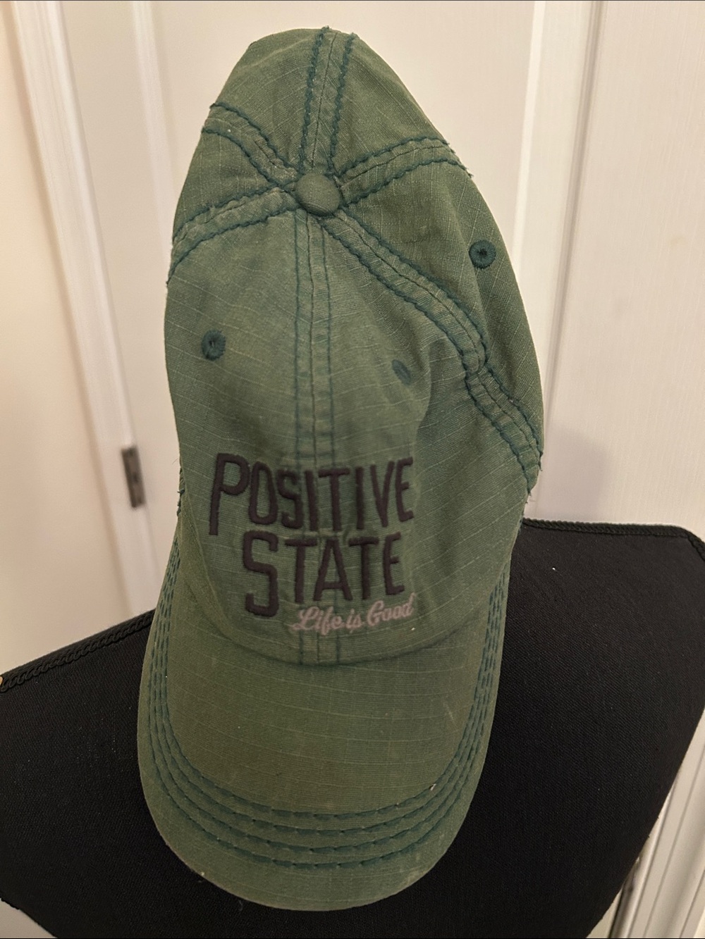 Life Is Good Olive Green 'Positive State' Baseball Cap